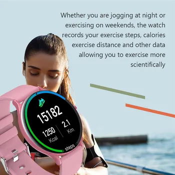 LIGE Moda Ceas Inteligent Femei Sport Fitness Tracker Monitor de Sănătate, rezistent la apa cerc Complet ecran tactil Electronic smartwatch