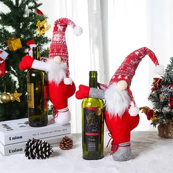Moș Crăciun Cortina Catarama Sticle De Vin Pomi De Crăciun Ornamente Decor, Natale, Navidad 2021 An Nou Fericit