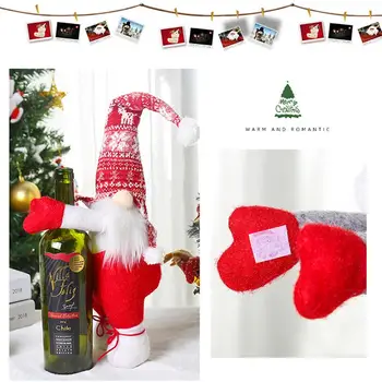 Moș Crăciun Cortina Catarama Sticle De Vin Pomi De Crăciun Ornamente Decor, Natale, Navidad 2021 An Nou Fericit