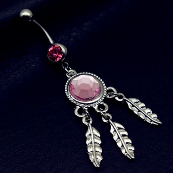 5pcs se amestecă stil roz angel dream catcher cruce de flori de trandafir buric legăna buric butonul barei de inele piercing bijuterii