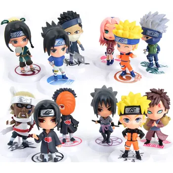 6 buc/Sac Anime Figurina 8cm Naruto, Itachi, Kakashi, Sasuke, Desene animate Papusa Decor Mic Cosplay Copii Jucărie Cadou de Ziua de nastere