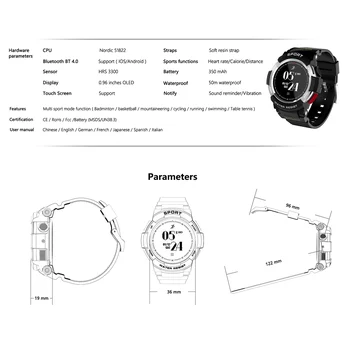2018 NOU Nr. 1 F6 Smartwatch IP68 Impermeabil Bluetooth 4.0 Dinamic Monitor de Ritm Cardiac ceas Inteligent Pentru Android Telefon Inteligent Apple