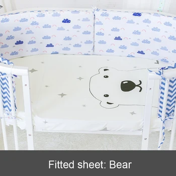 Lenjerie de pat pentru copii montate foaie de desene animate drăguț husa pentru Saltea din Bumbac lenjerie de pat Pat de copil