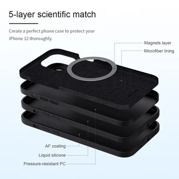 Pentru iPhone 12 Pro Caz Magnetic Silicon Caz Cu Built-in Magneti Pentru iPhone12 Pro Max Capacul din Spate NIllkin Flex Pură Pro Caz