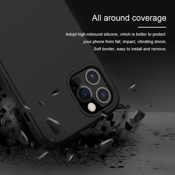 Pentru iPhone 12 Pro Caz Magnetic Silicon Caz Cu Built-in Magneti Pentru iPhone12 Pro Max Capacul din Spate NIllkin Flex Pură Pro Caz