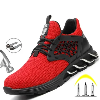 2020 Nouă Lucrare De Siguranță Pantofi Pentru Bărbați Puncție Dovada De Securitate Cizme Barbati Indestructibil Munca Adidași Steel Toe Pantofi Pentru Bărbați Pantofi De Lucru