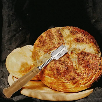 Creative Din Oțel Inoxidabil Aluat De Pâine Cu 4 Lame Pentru Bucatarie Consumabile Lame De Pâine Cutter Aspră Pentru Notare