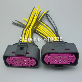 Shhworldsea 1buc 14pin 1,5 mm 3.5 mm, faruri xenon plug 1J0973737 impermeabil lampa-soclu conector 1J0 973 737