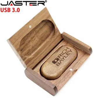 JASTER USB 3.0 Personaliza LOGO-ul din lemn cu caracter Personal LOGO-ul pendrive 16GB 32GB 64GB usb Flash Drive U disk, Memory stick Cadou de nunta