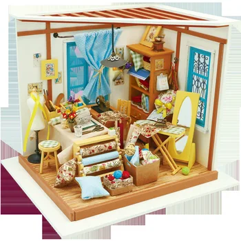 Opt Tipuri de BRICOLAJ in Miniatura cu efect de Seră Casa Papusa Model seturile de Construcție Păpuși Jucării Creative Hobby Cadou pentru Copii, pentru Adulți