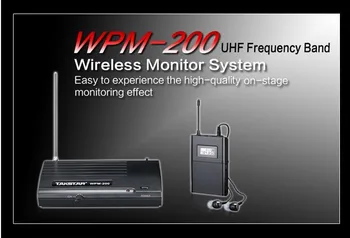 En - gros de Noi TAKSTAR WPM-200/WPM200 În Ureche de Scena Profesionist Wireless Sistem de monitorizare 1 receptor 1 transmițător 1 cască