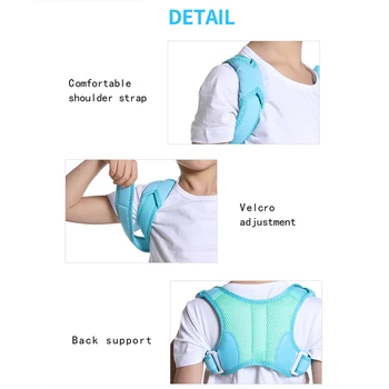 Copii reglabil corector spate centura de sprijin a copiilor corset ortopedic coloanei lombare spate bretele