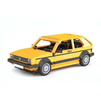 DIY Cărămizi Volkswagened Golfe Mk1 Model de Masina de Curse MOC Blocuri Lume Faimosul Brand de Mașini de Jucărie Copil Învățământ Creativ Cadou