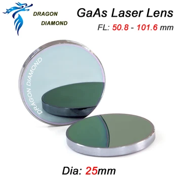 DRAGON DIAMANT GaAs Focalizare Laser Gravare Dia. 25mm FL 50,8 mm 63,5 mm 101,6 mm Pentru Gravura Laser CO2 Amestec Masina de debitat