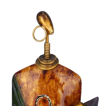 Tooarts Om cu Bol Deasupra capului, Sculptura Africană Fier Ornament Cultura Tribală de Colectie Vintage home decor accesorii