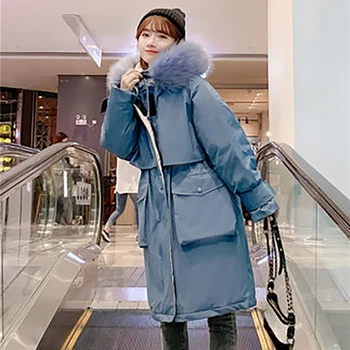 În 2020, pe termen mediu și lung, plus-size de sex feminin uniforma de iarna bumbac căptușit haine versiunea coreeană a pierde student bumbac căptușit jacke