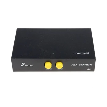 2 Porturi de Comutare Splitter 2 Moduri Video VGA Switch Adaptor Converter Box pentru PC Monitor Accesorii
