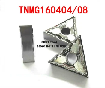 10BUC TNMG160404/TNMG160408 HA de Aluminiu carbură de a introduce CNC strung tool, potrivit pentru prelucrare aluminiu, se introduce MTJNR/WTJNR