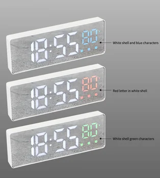 Multifuncțional LED Ceas cu Alarmă Silențioasă CONDUS de Masa Electronic de Control Vocal Electronice Digitale Ceasuri pentru Desktop Decor de Masă
