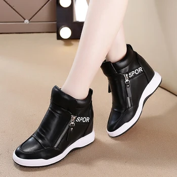 Platforma Adidasi Pantofi Rosu Negru Pantofi Casual Femei Adidași Doamnelor Platforma Adidași Cu Tocuri Wedge Zapatillas Mujer 2020