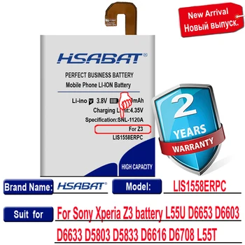 HSABAT 4700mAh LIS1558ERPC Baterie de Telefon Pentru Sony Xperia Z3 baterie L55T L55U D6653 D6603 D6633 D5803 D5833 D6616 D6708