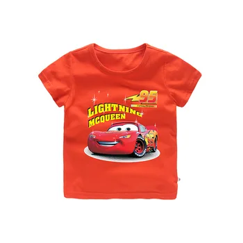 Disney Masina McQueen Bumbac Îmbrăcăminte pentru Copii Desene animate pentru Copii de Vară cu Mânecă Scurtă boy tricou Bumbac Drăguț T-shirt