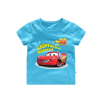 Disney Masina McQueen Bumbac Îmbrăcăminte pentru Copii Desene animate pentru Copii de Vară cu Mânecă Scurtă boy tricou Bumbac Drăguț T-shirt