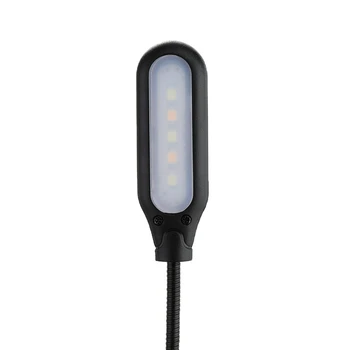 110lm 3 Moduri de Lumină de Carte USB Reîncărcabilă Flexibil 1W 5 LED Clip de Citire de Noapte Lumina Luminozitate Lampa de Masa Birou Noptiera Felinar