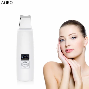 AOKO Profesional cu Ultrasunete Facial Skin Scrubber Acnee Îndepărtare Coș Ion Curatare Profunda a Pielii de Îngrijire Dispozitiv Instrument de Frumusete