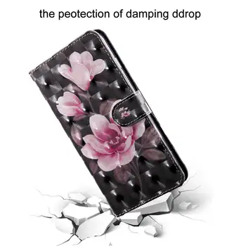 3D Piele Pictata Cazuri de Telefon Pentru iphone 12 11 Pro SE 2020 X 7 8 6 6S Plus XS Max XR Caz Flip Cover Portofel cu Suport Card