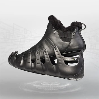 ONEMIX unisex Cizme de Iarnă Pentru Bărbați și Femei Pantofi de Mers pe jos în aer liber, Drumeții Pantofi Fără Lipici Adidași Ține de Cald de Mers pe jos Pantofi Romane
