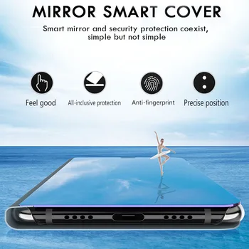 Pentru xiaomi redmi notă 9s caz Smart Mirror Caz Flip redmi nota 9 pro max redmy note9 s note9s nu 9pro Stand book Cover telefon