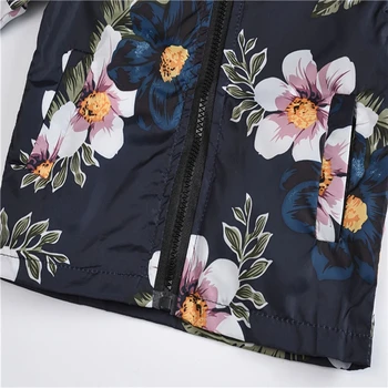 Jacheta pentru fete Florale flori Imprimate Primavara cu Gluga hanorac copii îmbrăcăminte exterioară pentru copii mici haina Enfant băieți jachete, Topuri