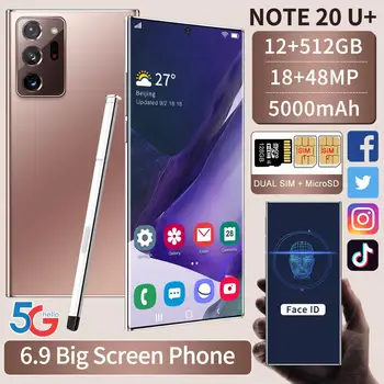 Versiune globală Note20U+ Telefon Mobil 6.9