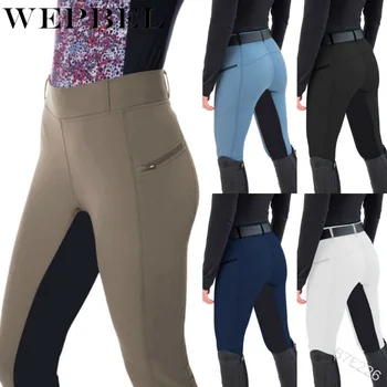 WEPBEL Toamna de Moda Skinny Împletit Ecvestru Pantaloni Casual Femei Stretch Talie Mare Echitatie Pantaloni de Creion
