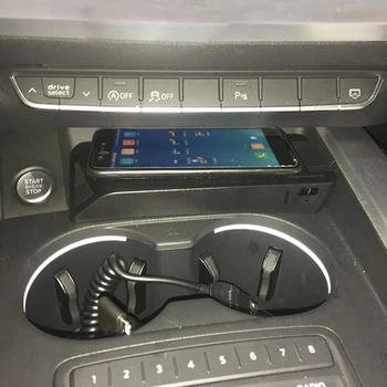 15w masina încărcător wireless qi placă de încărcare wireless încărcător de telefon mobil suport de telefon pentru Audi A4 B9 A5 2018 2019 accesorii