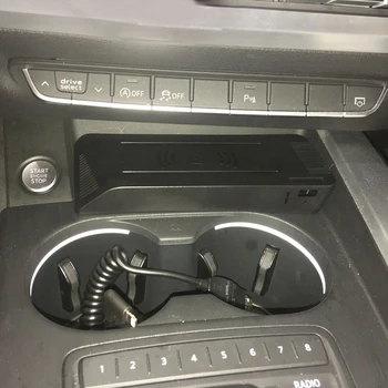 15w masina încărcător wireless qi placă de încărcare wireless încărcător de telefon mobil suport de telefon pentru Audi A4 B9 A5 2018 2019 accesorii