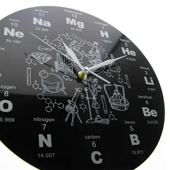 Elemente Chimice Periodice Acrilice Ceas De Perete Știință Chimie Simbol Ceas Profesor De Chimie Cadou Arta De Perete Decor
