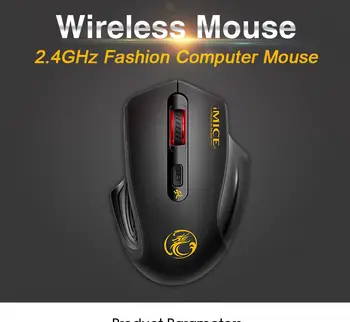 IMICE E-1800 Mouse-ul fără Fir 2000DPI Reglabil, USB 3.0 Receptor de Calculator 2.4 GHzmini Optical Gaming Mouse