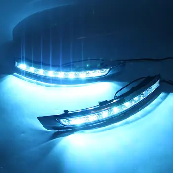 2 buc Auto Lumini de Zi LED DRL Pentru Volvo XC90 2007 2008 2009 2010 2011 2012 2013 Lampa de Semnalizare lampa de ceață Intermitent
