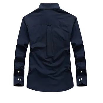 Brand Imbracaminte Barbati Tricouri din Bumbac cu Maneca Lunga Camiseta Masculina Denim Camasa Barbati Armată Militar Casual, Marimea S-4XL 5XL A3056