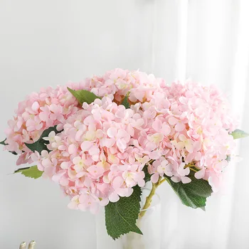 Lux Mare Hortensie ramură cu frunze, Flori Artificiale Petrecere de Nunta de Decorare fleur artificielle flori de matase