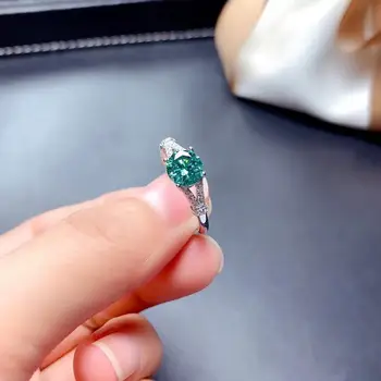 2020 nou trosnituri verde moissanite inel pentru femei bijuterii inel de logodna pentru nunta de argint 925 inel cadou de ziua iubirii
