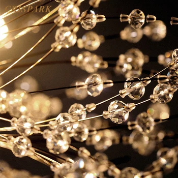 Păpădie Starbursts Candelabru Modern de Lumină LED-uri G9 Nordic Margele de Cristal din Oțel Inoxidabil Agățat Lampa Art Deco Masa Acasa