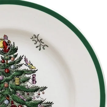 Set de 4 6.5 INCH Pomul de Crăciun din Ceramică Placă de mic Dejun carne de Vită Preparate Farfurie de Desert Gustare de Fructe Farfurie