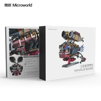 Microworld Balena modelul de Bază kituri DIY tăiere cu laser puzzle fighter model 3D din metal Puzzle Jucării pentru Copii cadouri