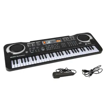 1 Set de Taste Orga Electronica Digitală Tastatură de Pian cu Microfon Copii Muzica Copii Jucărie