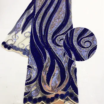 Tesatura catifea broderie Tul Net franceză dantela tesatura de înaltă calitate din Africa franceză dantela Cusut Nigerian îmbrăcăminte de pânză F4-2787