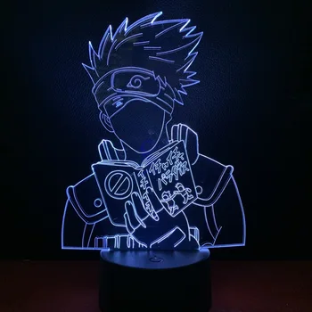Hatake Kakashi NARUTO Lampa de Masa 3D Multicolore Iluzie Lampa de Birou Clasice Japoneze Anime LED Copii Lumina de Noapte APP de Control
