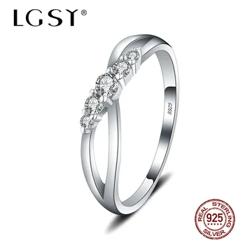 LGSY Argint 925 Inele Pentru Femei Nou la Modă Crystal Design de Luare de Bijuterii Bijuterii Fine Cadou Moda Bijuterii Inele DR1050